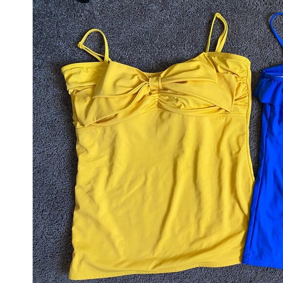 Lime Ricki Swimwear Yellow Tankini Top- Size XL - Picture 5 of 6